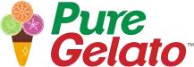 The logo for pure gelato.