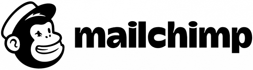 The Mailchimp logo, a nod to business growth, showcases a stylized monkey head with a small hat on the left and the word "mailchimp" in bold, lowercase letters on the right—perfectly blending playful design with integrated marketing prowess.