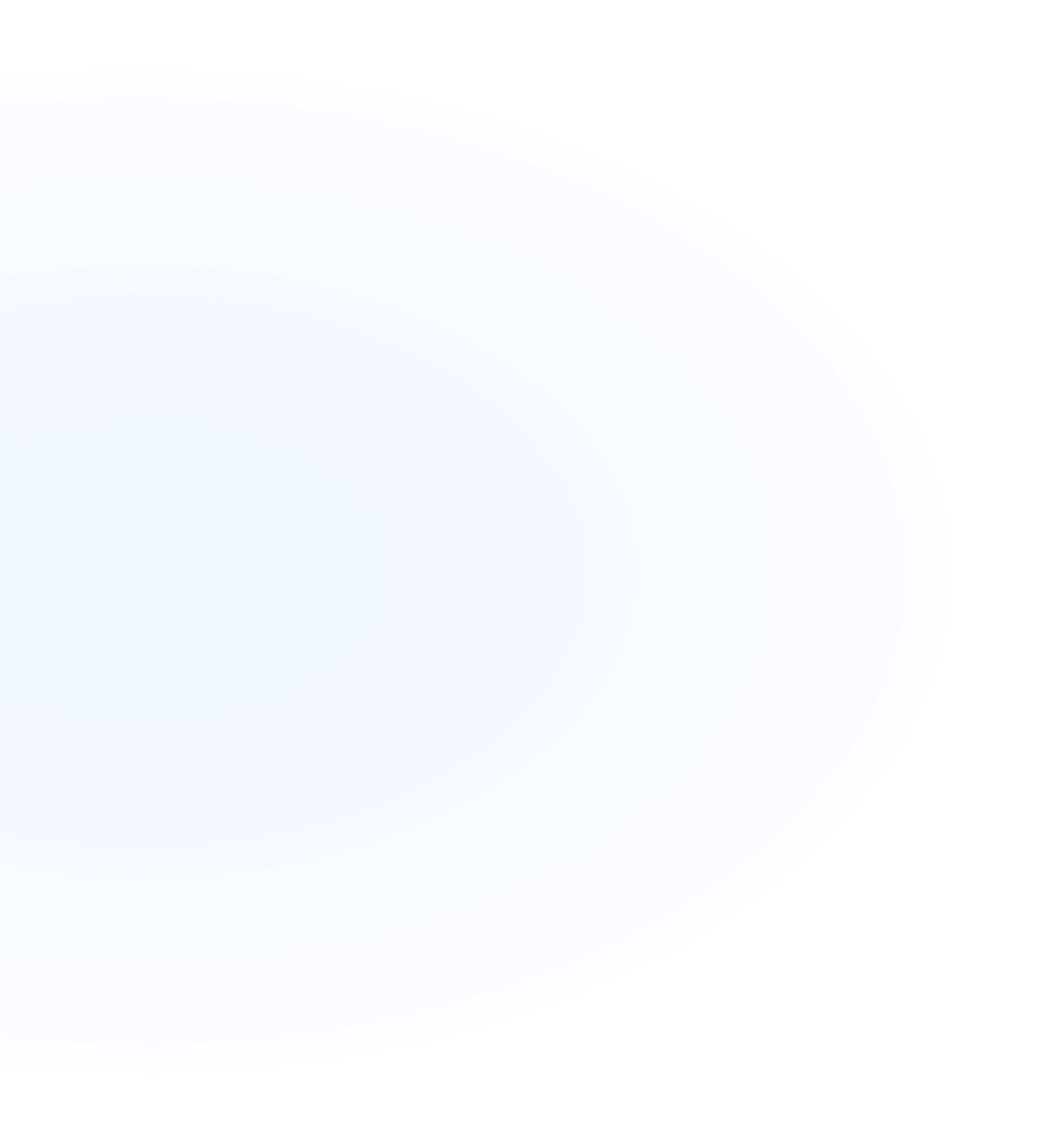 A large, slightly off-center blue oval shape with a soft, darker blue gradient and a faint shadow on a transparent background—perfect for a fresh 2024 Home Page design.